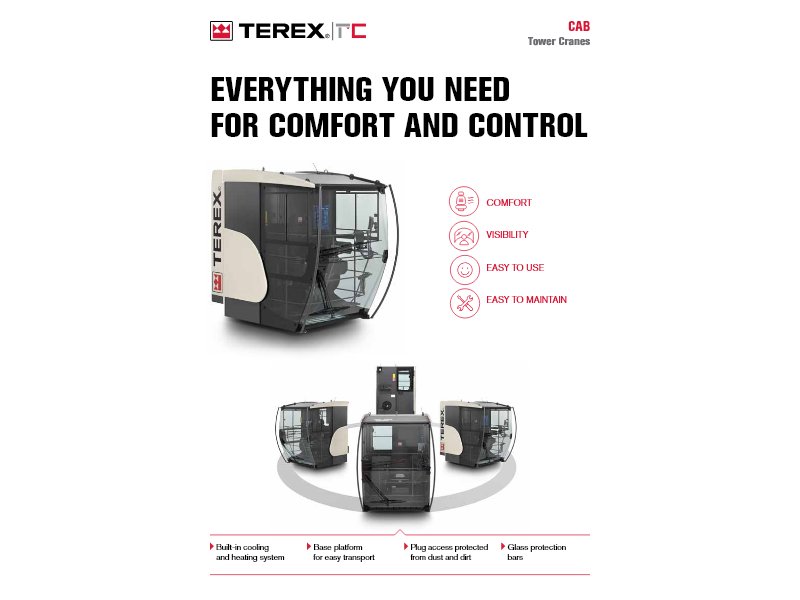 Terex tower crane cabin flyer