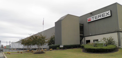 Terex Cranes part warehouse in Southaven, Mississippi