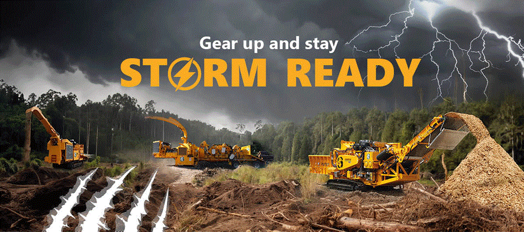 CBI machines processing storm debris