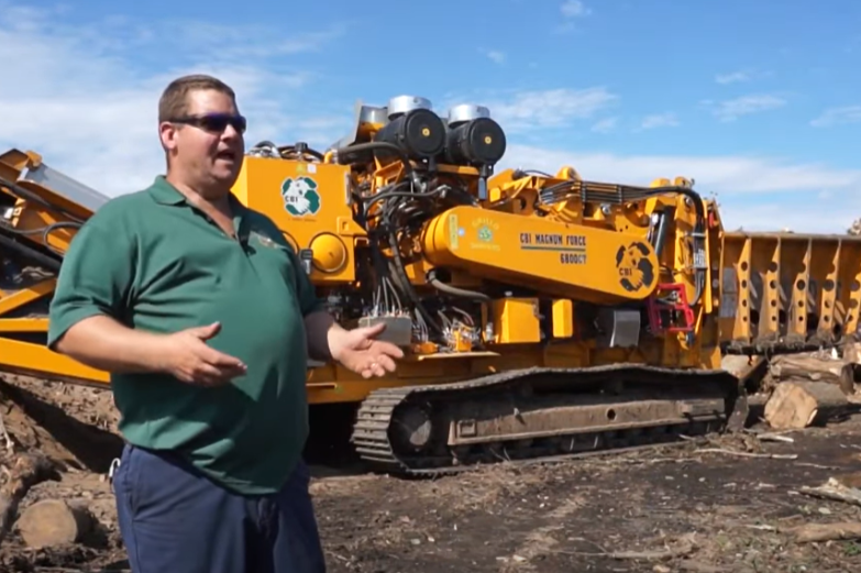 CBI 6400CT Horizontal Grinder Processing Logging & Land Clearing