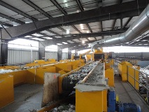 Sorting room for construction and demolition debris