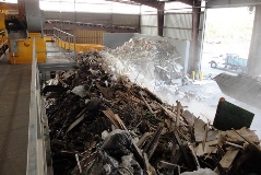 Construction Waste Recycling inbound debris