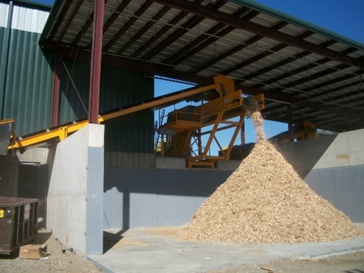C&D wood grinding end product