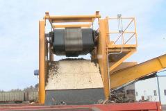 electromagnet for railroad tie grinding