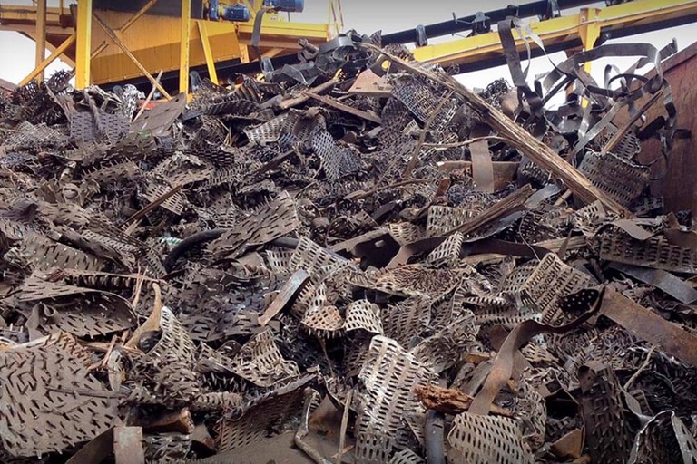 steel removed from railroad ties