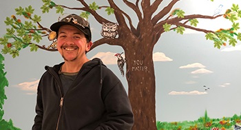 CBI Painter Jody Veilleux creates custom DEI mural