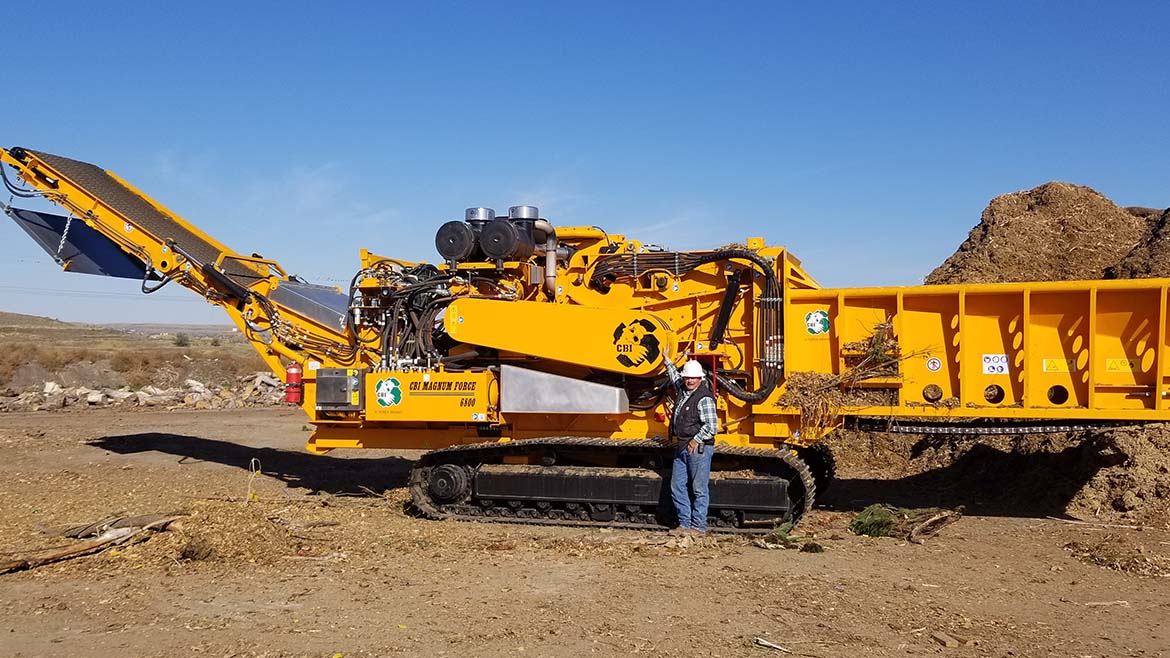 landfill-wood-grinder-cbi Rapid County Landifill's CBI Wood Grinder