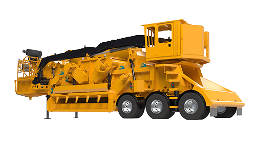 CBI 604 Chain Flail Debarker with loader