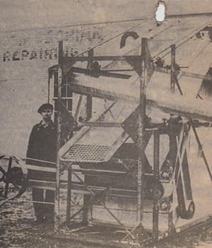 George Benke with the first Simplicity machine